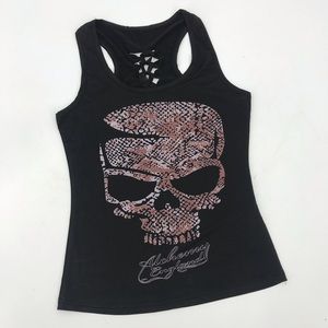 Skull tank top XS. Biker Alchemy England